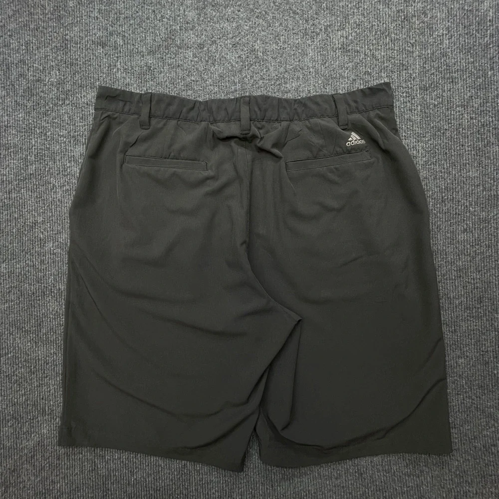 adidas Golf Shorts Mens Size 38 Black Flat Front Stretch Performance Activewear